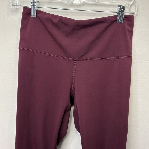 90 Degree by Reflex Athletic Pants Leggings Burgundy S Small Yoga Running Gym - Picture 2 of 7